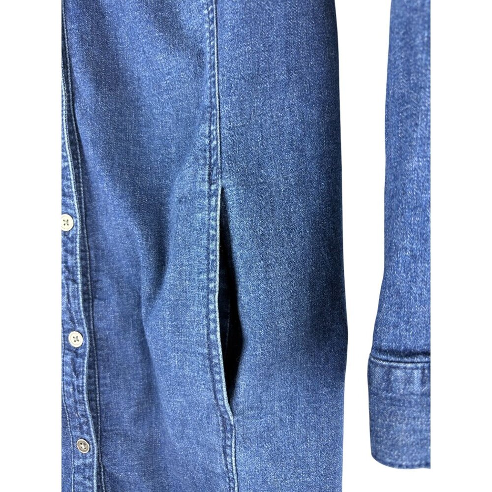 J.jill Country Club Coastal Preppy Denim Button Front Dress, Women's S Petite - Picture 7 of 8